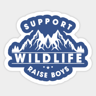 support wildlife raise boys 1 Sticker